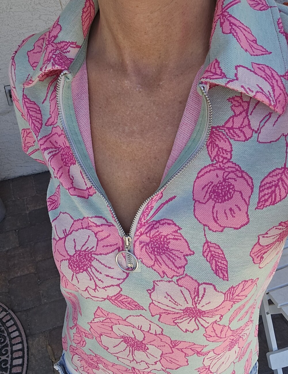 Anthropologie Zip Henley Top